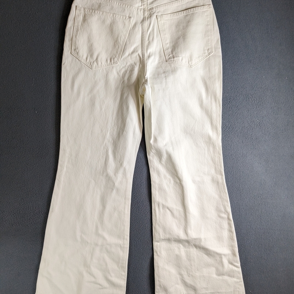 Madewell Women's Cream White Baggy Flare Jeans W27 Size - Picture 8 of 14
